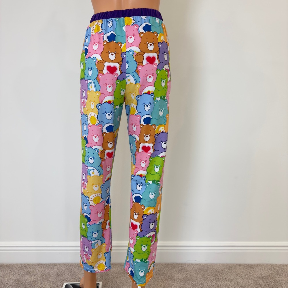 Care Bears Pajama Pants Womens Purple Elastic Waist All Over Print Lounge Pants - Picture 3 of 7